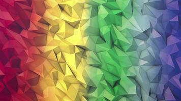 Low Polygon Animated Background Loop rainbow video