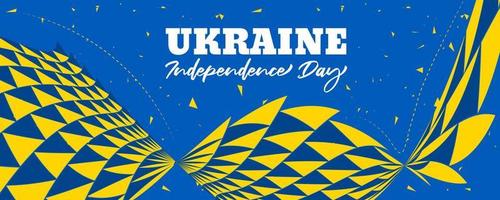 Ukraine independence day celebration background design vector