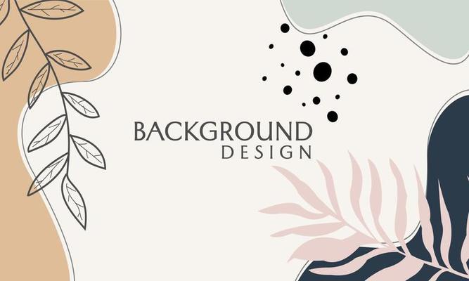 banner vector design. aesthetic background with floral hand drawn ornaments. beautiful and elegant pastel color design