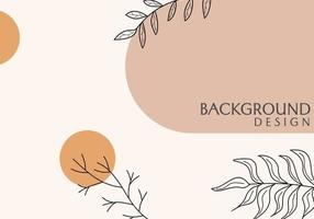 brown color banner vector design with hand drawn elements. simple and trendy design.