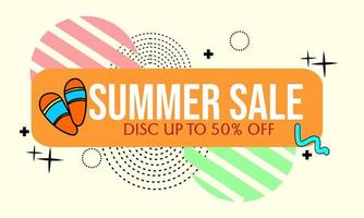 summer sale banner.advertising badge with abstract background and flip element vector