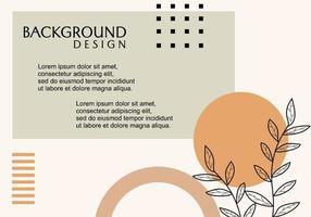 brown abstract banner vector with hand drawn elements. simple and trendy design.