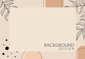 natural theme banner design. abstract background with hand drawn floral elements vector