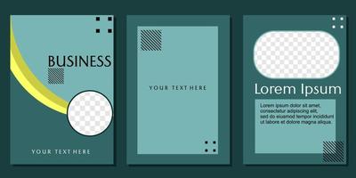 blue color business cover design template. editable abstract geometric background. elegant and minimalist design vector