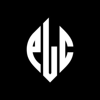 PLC circle letter logo design with circle and ellipse shape. PLC ellipse letters with typographic style. The three initials form a circle logo. PLC Circle Emblem Abstract Monogram Letter Mark Vector. vector