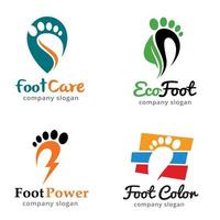 vector de diseño de plantilla de logotipo de pie