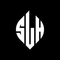 SLX circle letter logo design with circle and ellipse shape. SLX ellipse letters with typographic style. The three initials form a circle logo. SLX Circle Emblem Abstract Monogram Letter Mark Vector. vector