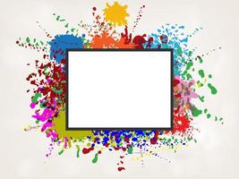 Vector frame on splash color