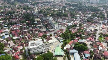 Aerial view Ayer Itam town video