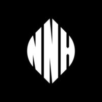 NNX circle letter logo design with circle and ellipse shape. NNX ellipse letters with typographic style. The three initials form a circle logo. NNX Circle Emblem Abstract Monogram Letter Mark Vector. vector
