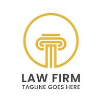 law firm logo template on isolated background vector