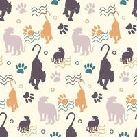 black panther seamless pattern vector  illustration