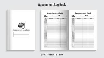 libro de registro de citas. libreta de citas. descarga de log book planner pro vector