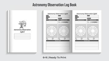 Astronomy Observation Logbook. Astrochemistry Diary Pro Download vector