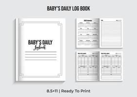 libro de registro diario del bebé, registro diario para la descarga de baby pro vector