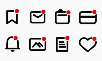 New notification icon set. user interface notification. vector
