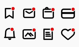 New notification icon set. user interface notification. vector