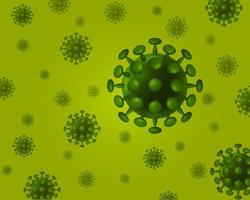 Green virus in human fluid graphic shape. health, life, respiratory system, breathe. Anatomy vector illustration concept