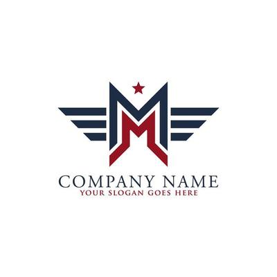 Mm logo monogram rounded hexagon shape Royalty Free Vector