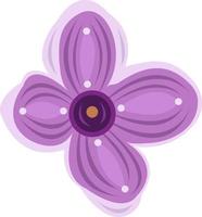 Lilac flower illustration for graphic design and decorative element vector