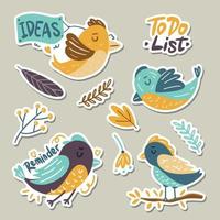 Bird Sticker Journal vector