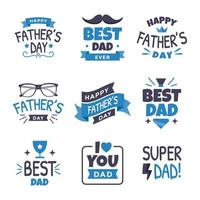 Fathers Day Badge Set vector