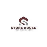 logo house stone es único y simple para su empresa vector