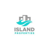 logo company island properties es moderno y simple para su empresa vector