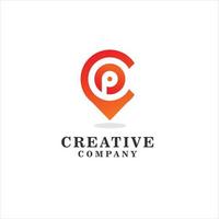 Letter P Pin Point Logo can be used for company, icon, and others. vector