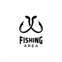 anzuelo pesca diseño de logotipo vector gráfico símbolo icono ilustración idea creativa