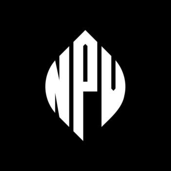 NPV circle letter logo design with circle and ellipse shape. NPV ellipse letters with typographic style. The three initials form a circle logo. NPV Circle Emblem Abstract Monogram Letter Mark Vector. vector