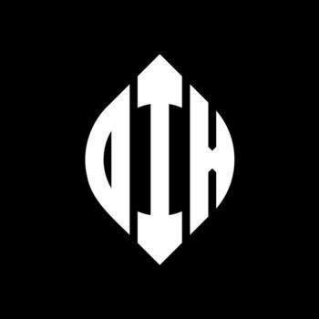 OIX circle letter logo design with circle and ellipse shape. OIX ellipse letters with typographic style. The three initials form a circle logo. OIX Circle Emblem Abstract Monogram Letter Mark Vector. vector