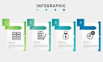 plantilla de infografía moderna para informe de presentación vector