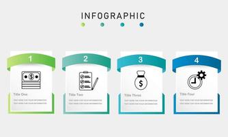 template for infographics gradient color vector