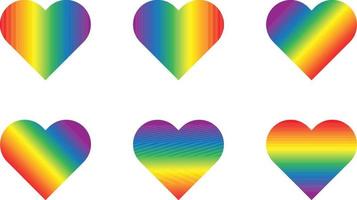 Heart shape in mixed gradient rainbow colors.