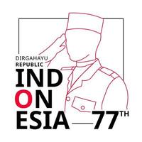 Indonesia independence day logo concept vector