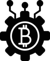 Cryptocurrency Vector Glyph Icon