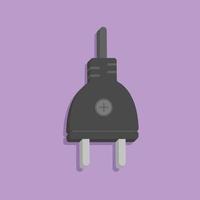 3d power plug concept in minimal cartoon style vector