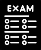 icono de glifo de examen vector