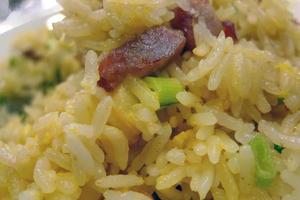 close-up Golden color special skill fried rice chinese style menu photo
