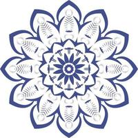 mandala ornamento contorno garabato ilustración dibujada a mano. estilo de tatuaje de henna vectorial, puede usarse para textiles, libros de colores, impresión de estuches telefónicos, tarjetas de felicitación vector