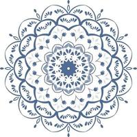 mandala ornamento contorno garabato ilustración dibujada a mano. estilo de tatuaje de henna vectorial, puede usarse para textiles, libros de colores, impresión de estuches telefónicos, tarjetas de felicitación vector