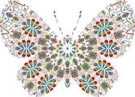 Butterfly Mandala ornament hand drawn vector can be use for textile phone case print greeting card etc