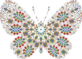 Butterfly Mandala ornament hand drawn vector can be use for textile phone case print greeting card etc