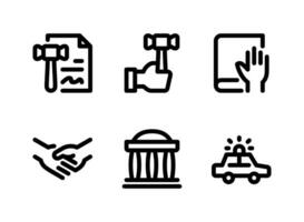 Simple Set of Justice And Law Related Vector Line Icons