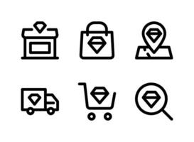 Simple Set of Jewelry E-Commerce Related Vector Line Icons.