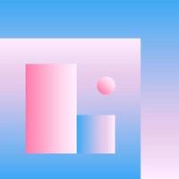 Vector Geometric Smooth blue pink gradient Background