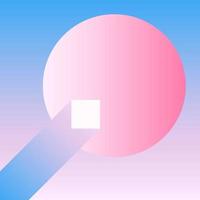 Vector Geometric Smooth blue pink gradient Background