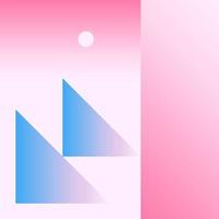 Vector Geometric Smooth blue pink gradient Background