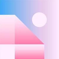 Vector Geometric Smooth blue pink gradient Background